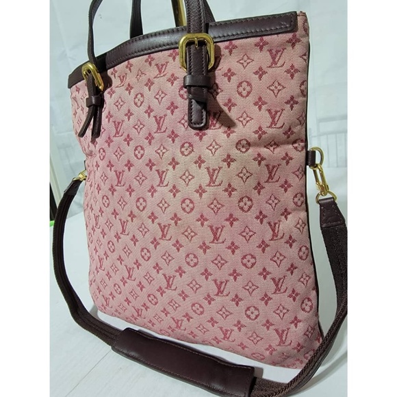 Authentic LOUIS VUITTON Cerise Monogram Mini Lin Francoise Shoulder Bag - Picture 11 of 16